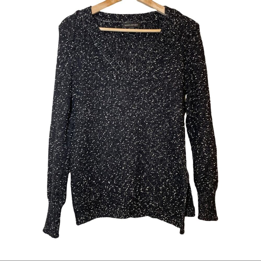 Banana Republic V-Neck Angled Hem Tunic Sweater XS